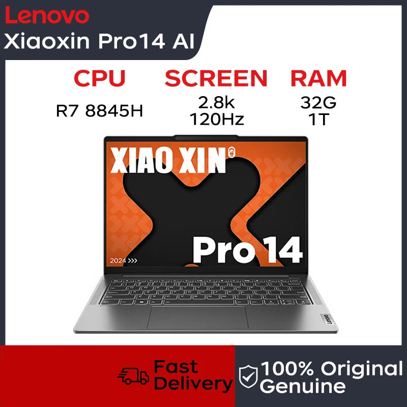 1TB 16GB 14" Xiaoxin Pro14 AMD Ryzen™7 8845HS Lenovo Laptop