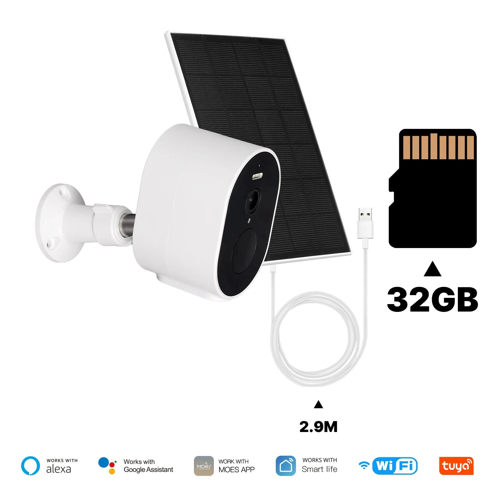 Moes 5200mAh WiFi 4MP HD Waterproof Smart Security Camera