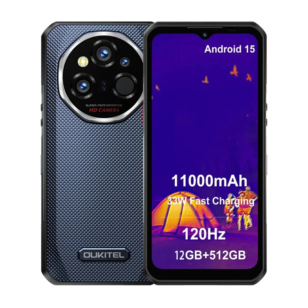 11000mAh WP55 Ultra 5G Rugged Water Drop Screen Smartphone