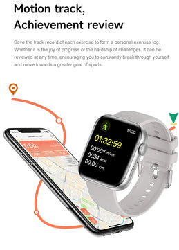 Silica Gel Waterproof Bluetooth Android GPS Square Shape Smartwatch