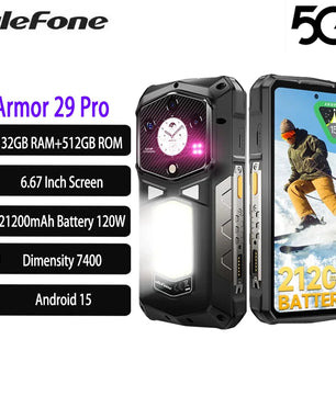 7500mAh 512GB Android Armor 29 Pro 5G Rugged Smartphone