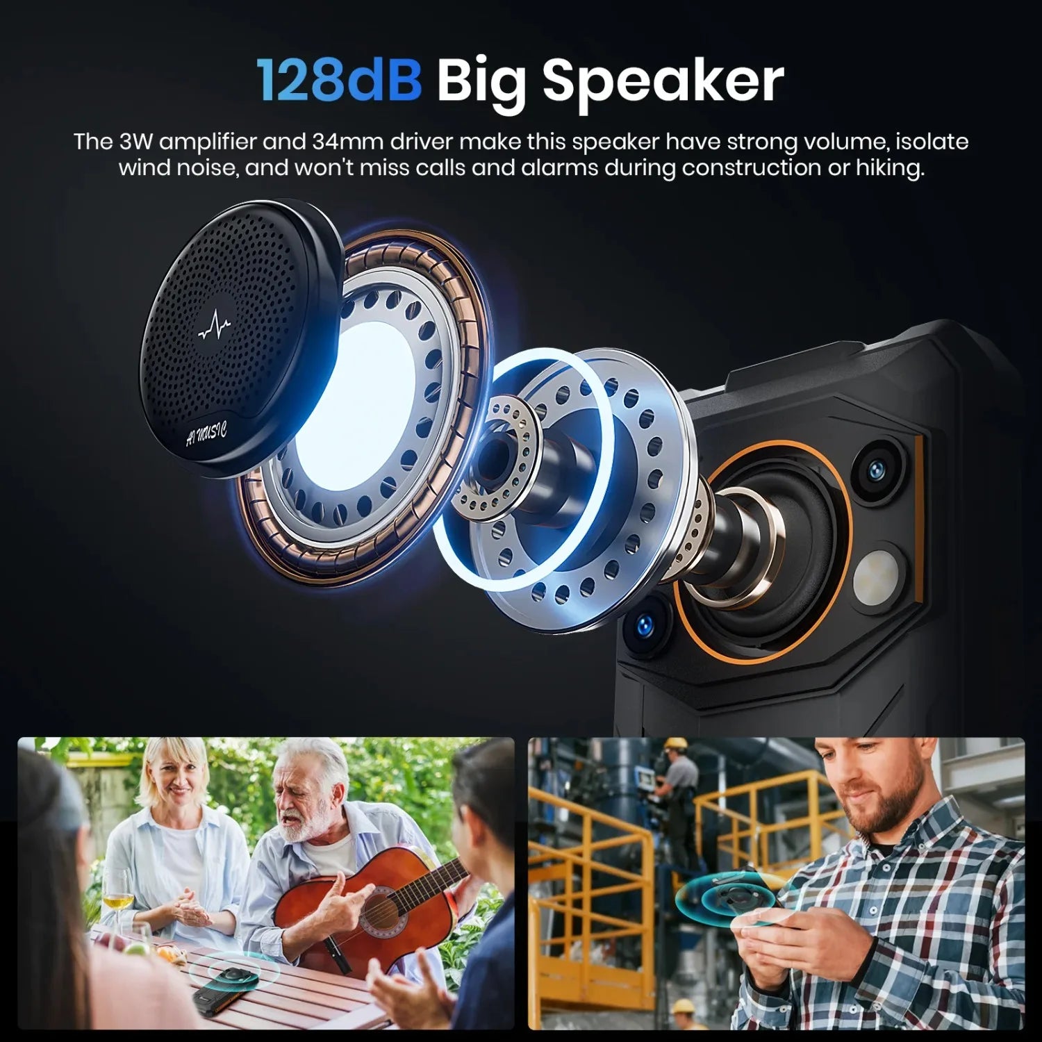 10000mAh 6.75 Inch 128GB Android F110 Pro 5G Rugged Smartphone