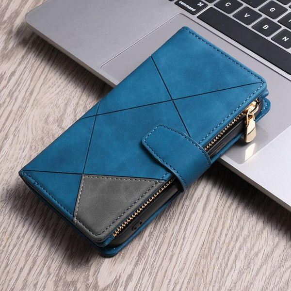 Leather Protective Shockproof Zipper Wallet Case For Xiaomi Phones