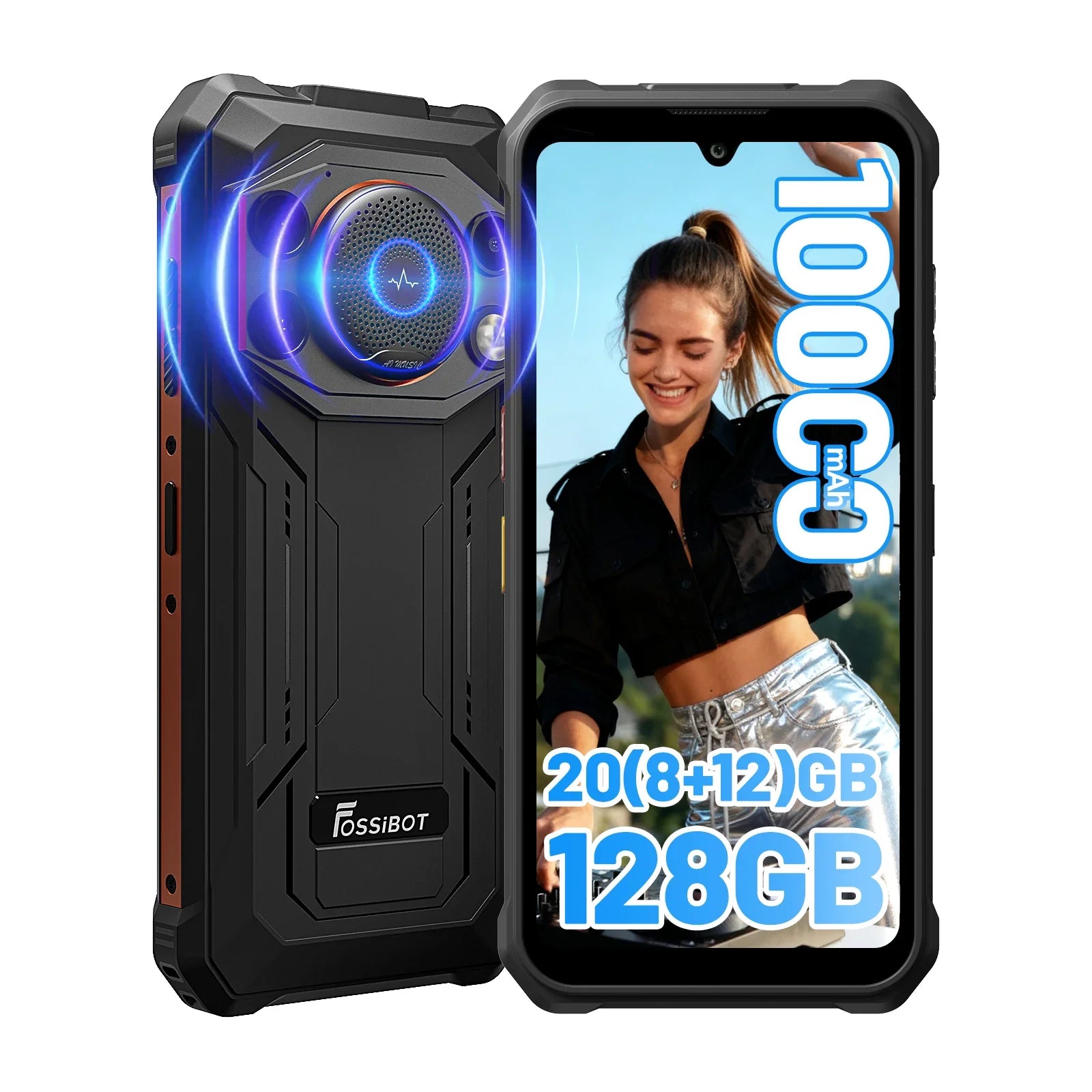 10000mAh 128GB 8MP Full Screen F110 Pro 5G Rugged Phone
