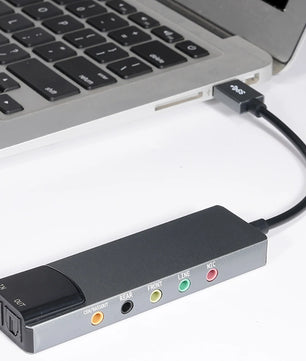 6-in-1  External USB Sound Card Adapter For Laptop