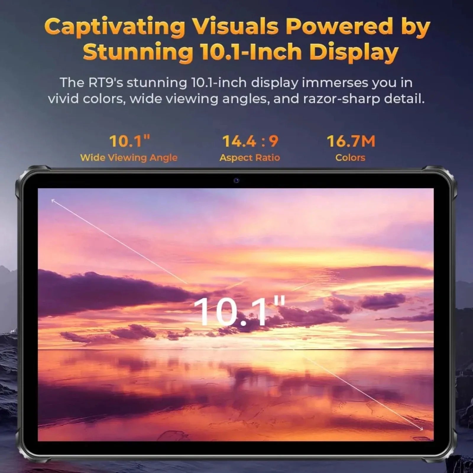 256GB 16MP 10.1" Type-C RT9 4G Rugged Waterproof Tablet
