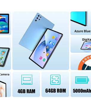 5000mAh 5MP 4GB RAM 64GB ROM Fast Charging 10.1 Inch Tablet
