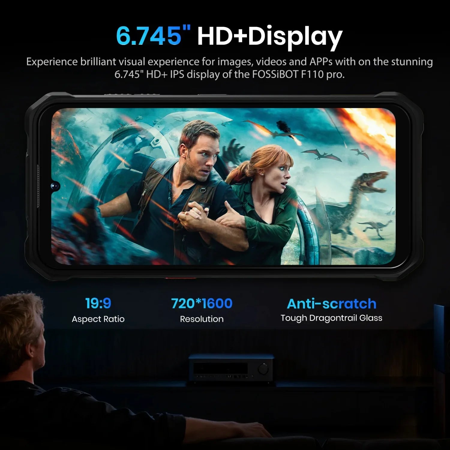 10000mAh 128GB 8MP Full Screen F110 Pro 5G Rugged Phone