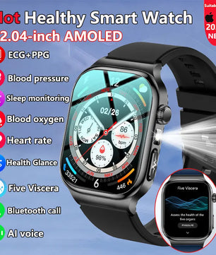 Silica Gel Waterproof Android Square Heart Rate Tracker Smartwatch