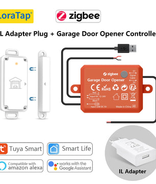 LoraTap Plastic 1A Wireless Remote Control Sensor Opener Switch