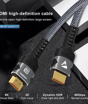 Aluminum Alloy USB HDMI Braid Shielding Video Cable Adapter For PC