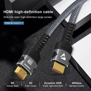 Aluminum Alloy USB HDMI Braid Shielding Video Cable Adapter For PC