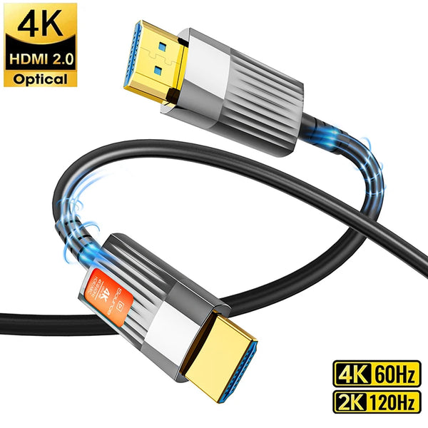 48Gbps Aluminum HDMI USB 2.0 4K 60Hz 120Hz Optical Fiber Cable