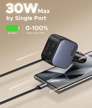 Ugreen 60W Alloy USB Type-C Car Charge For iPhone and Samsung