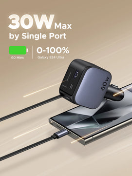 Ugreen 60W Alloy USB Type-C Car Charge For iPhone and Samsung