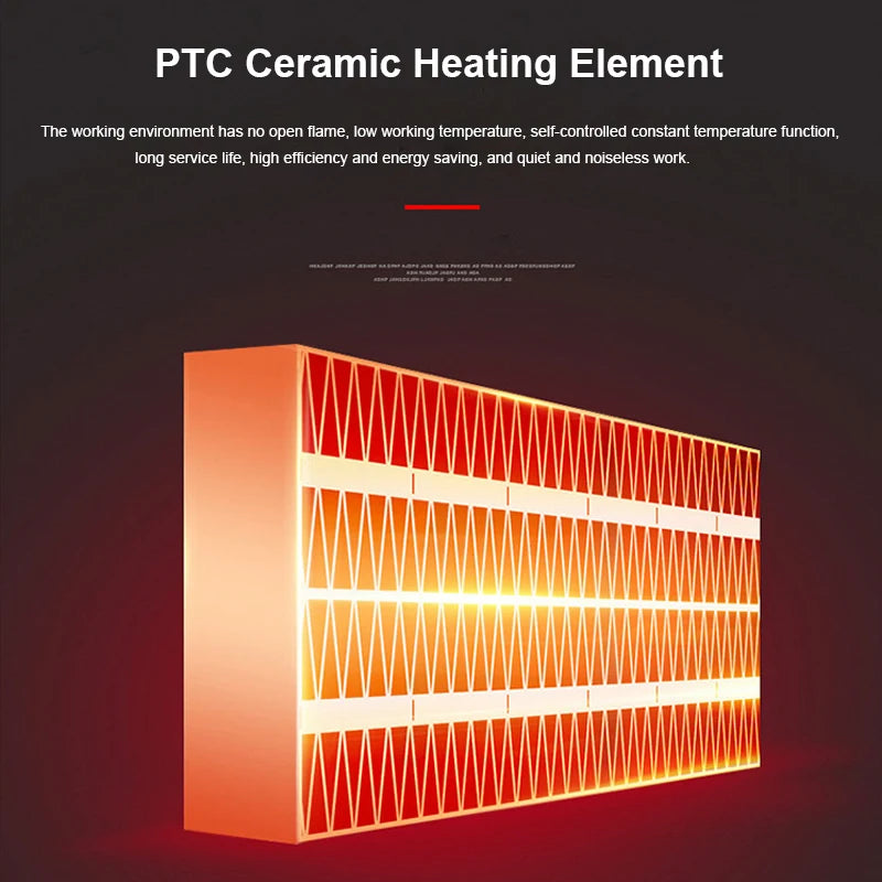 800W Remote Control PTC Ceramic Mini Smart Wall-Mounted Heater