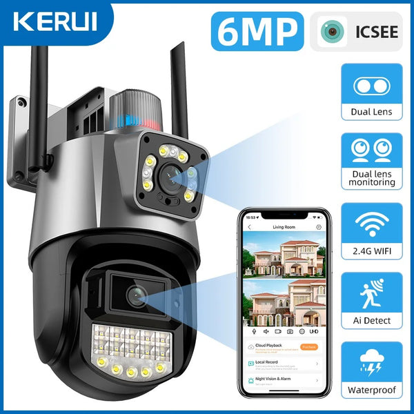 Kerui 6MP Night Vision High Speed Auto Tracking Dome Camera