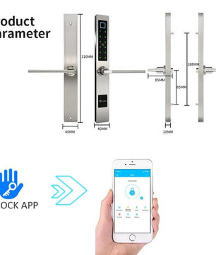 RayKube Aluminium Alloy Fingerprint Digital Smart Door Lock
