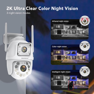 Boavision 4MP Dual Lens Auto Tracking Two Way Security Camera