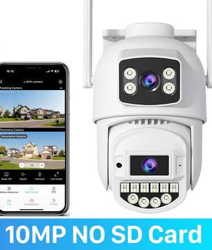 IP66 15MP 5G Wifi Three Lens Surveillance Dome Camera