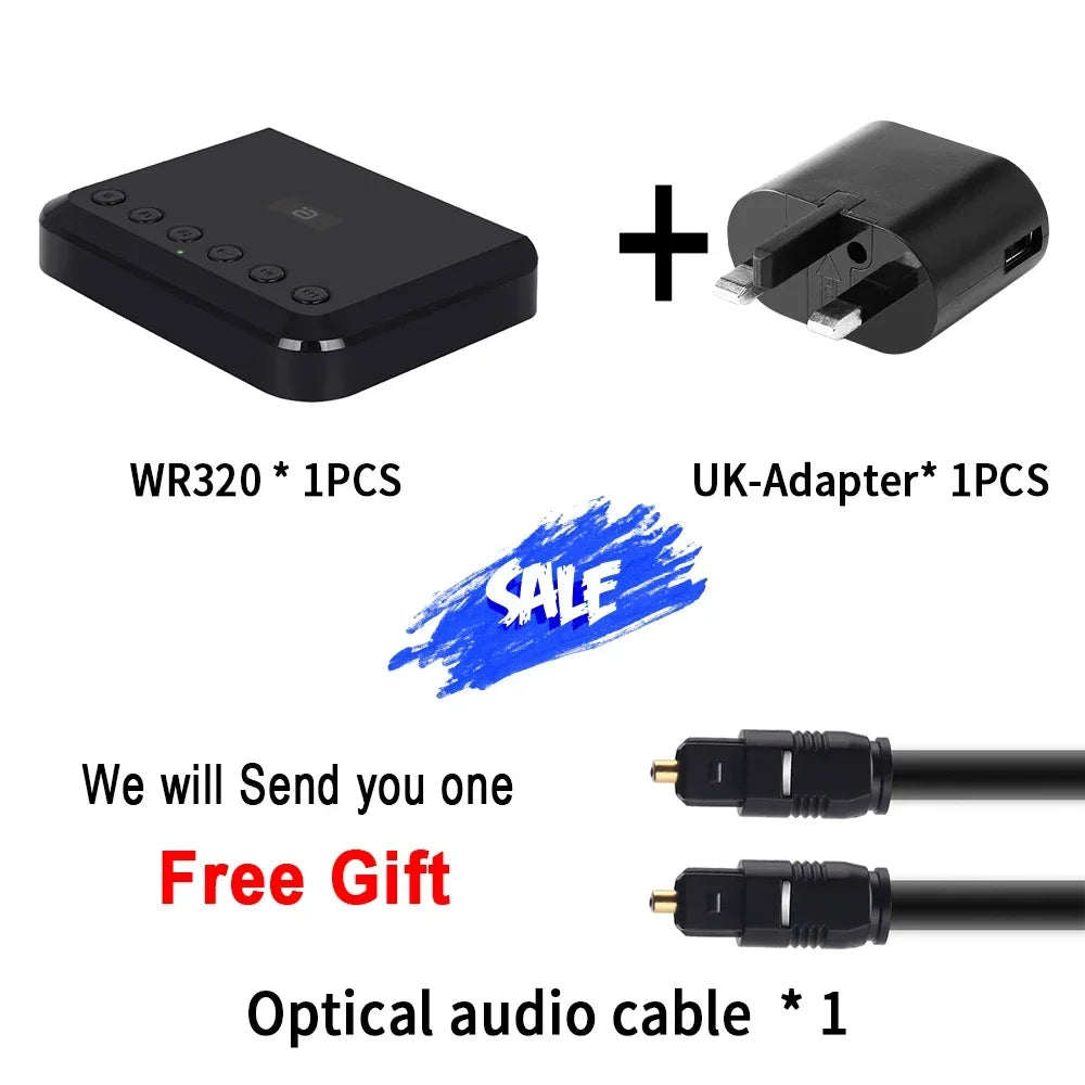 USB 3.5mm WIFI Bluetooth Wireless Audio Receiver Optical Adapter