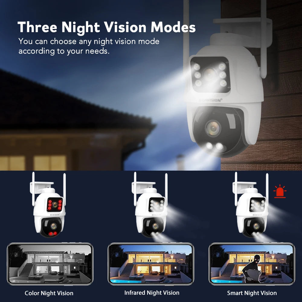 Boavision 4MP 4G Auto Tracking Night Vision Outdoor Dome Camera