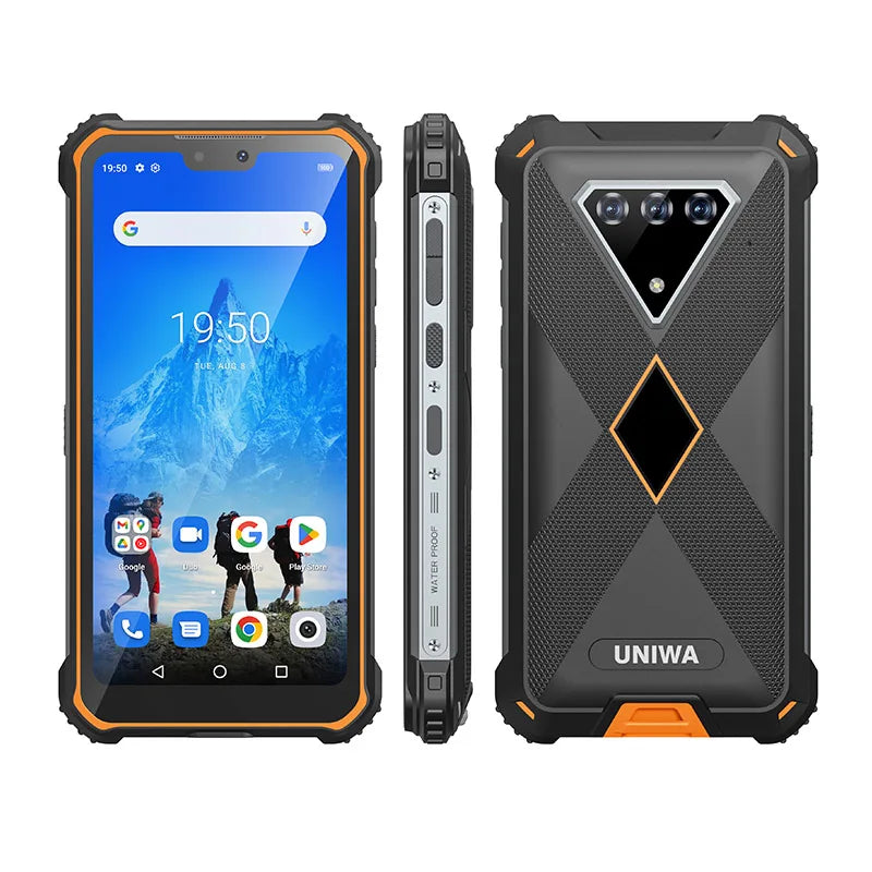 10000mAh 6.23" 128GB Android F910 4G Rugged Smartphone