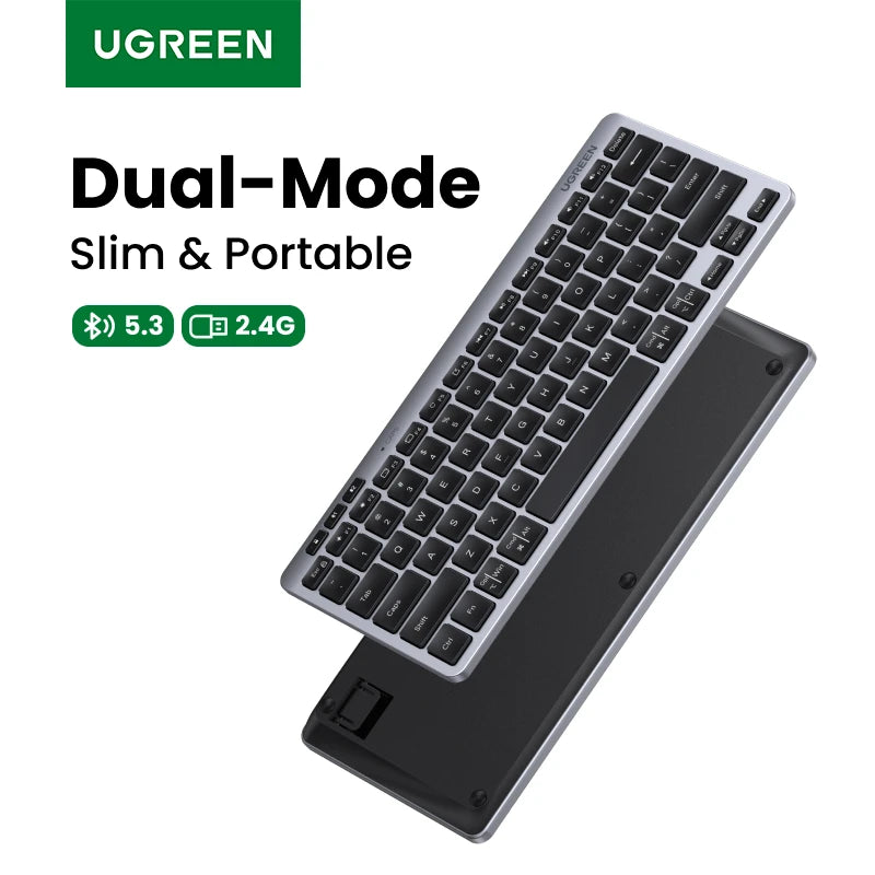 Ugreen Wireless 5.3 & 2.4G USB Bluetooth 78 Key Keyboard 