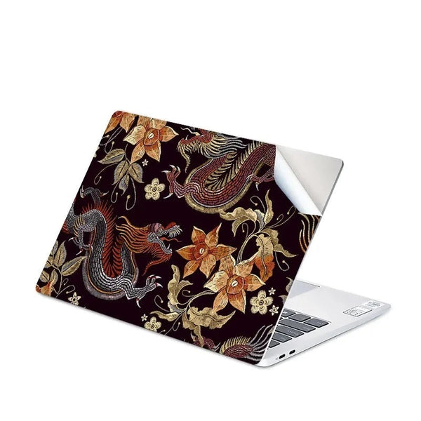 PVC Protective Leaf Pattern Laptop Marble Skin Cover