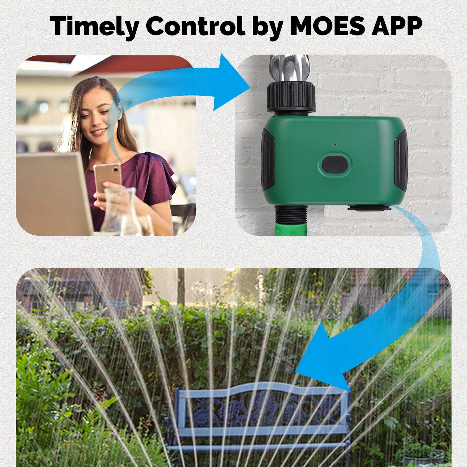 MOES WiFi Smart Water Timer 1 Outlet with Alexa Google Home