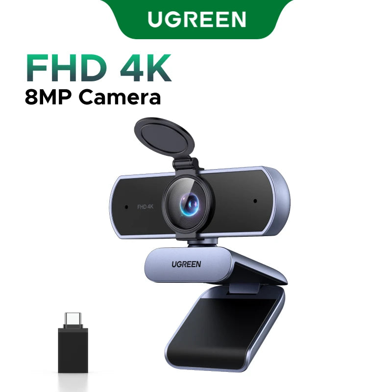Ugreen 4K FHD 1080P Auto Focus Webcam For PC
