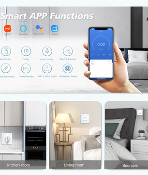 Bseed 13A Glass Panel Wireless WIFI Control Smart Power Socket