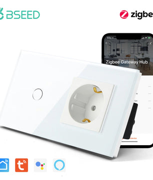 Bseed 16A Alloy 3 Gang Crystal Glass Panel Wall Light Touch Switch