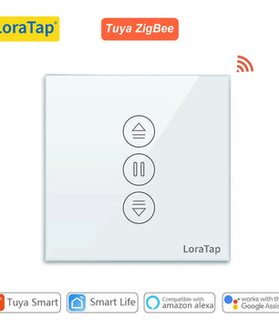 LoraTap 240V 600W Plastic ZigBee Rolling Blinds Curtain Switch