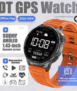 Silica Gel Waterproof Android Round Shape On-Wrist Smartwatch