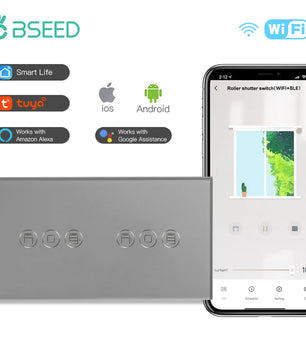 Bseed Alloy Multi Gang Roller Shutter APP Control Wifi Switch