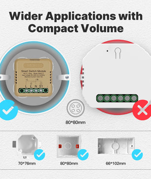 MOES WiFi Zigbee Smart Switch Module 1-4 Gang with Voice Control