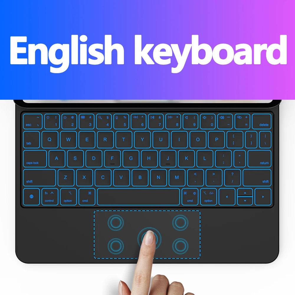 Wireless 11 Inches Magnetic Magic Keyboard Case for Apple iPad