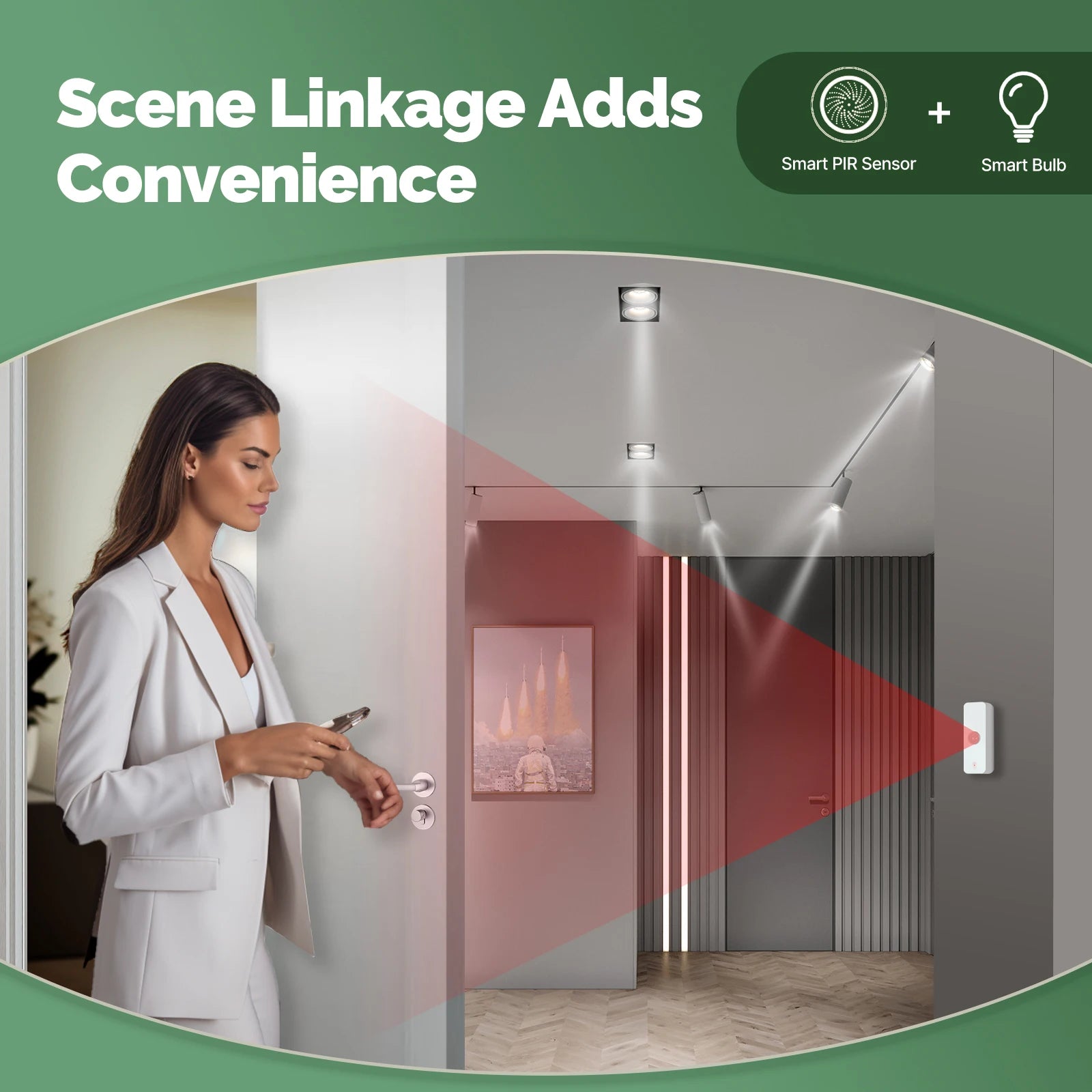 Moes Tuya WiFi Smart PIR Motion Sensor Home Security Detector