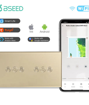 Bseed Alloy Multi Gang Roller Shutter APP Control Wifi Switch