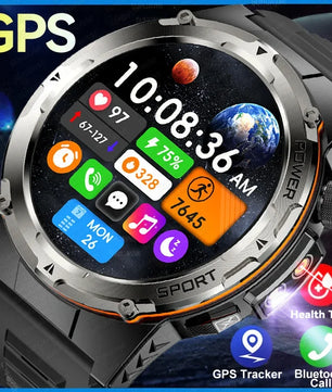 Silica Gel Waterproof Round Shaped Heart Rate Tracker Smartwatch