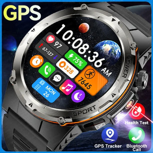 Silica Gel Waterproof Round Shaped Heart Rate Tracker Smartwatch