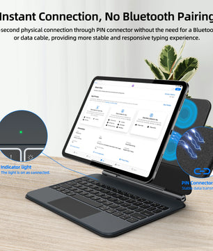 11 Inches Wireless Magnetic Magic Keyboard Case for Apple iPad