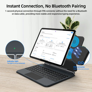 11 Inches Wireless Magnetic Magic Keyboard Case for Apple iPad