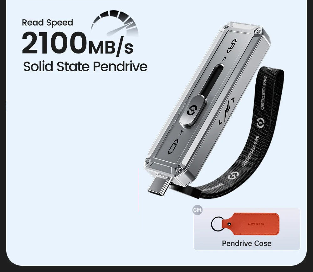 256GB-2TB USB 3.2 Gen 2 Type-C Solid State Pen Drive