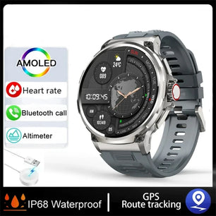 Silica Gel Waterproof Bluetooth Fitness Tracker Round Smartwatch