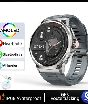 Silica Gel Waterproof Android Round Shape Bluetooth Smartwatch