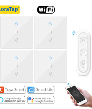 LoraTap 240V 600W Plastic WiFi Rolling Blinds Curtain Switch