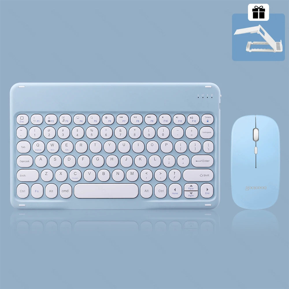 Plastic 2.4G Rechargeable Bluetooth Wireless Keyboard Mouse Kit