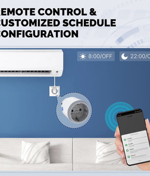 Moes Plastic Panel Voice Control Smart WIFI Power Socket Plug